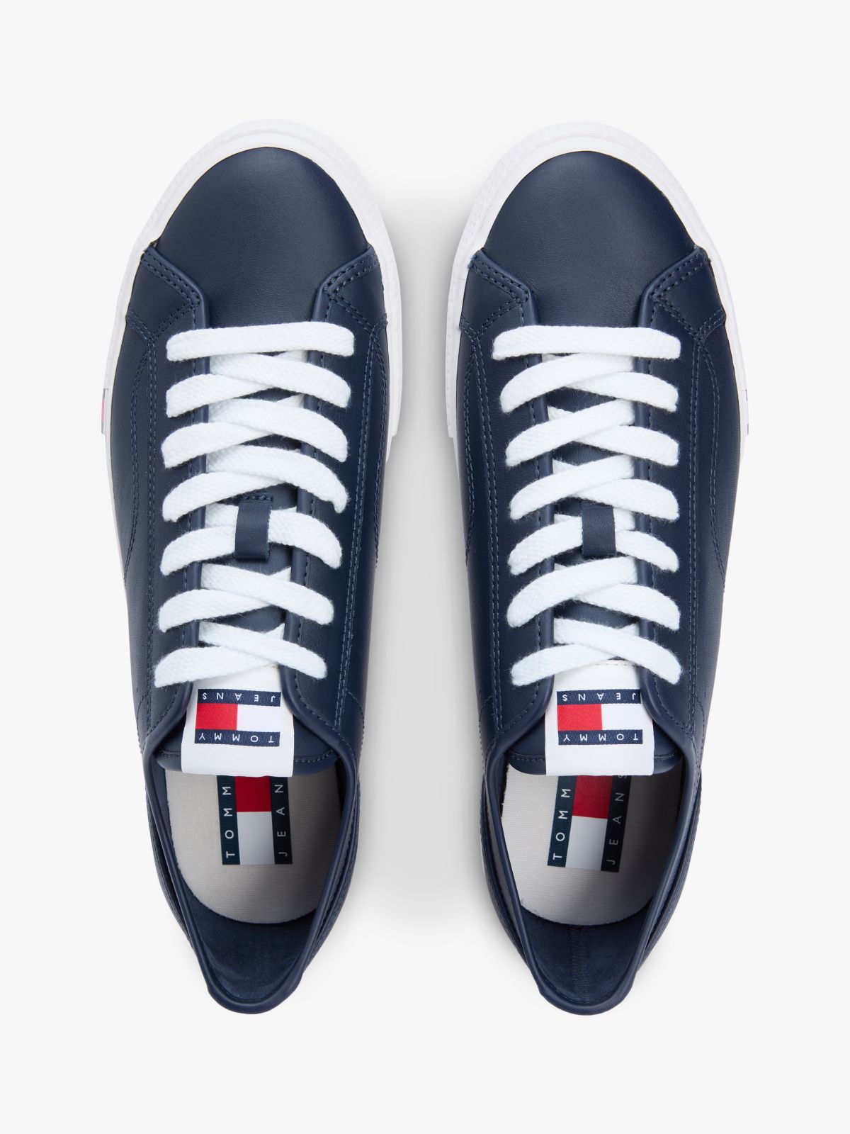 Archive Flag Stripe Leather Trainers — Blue