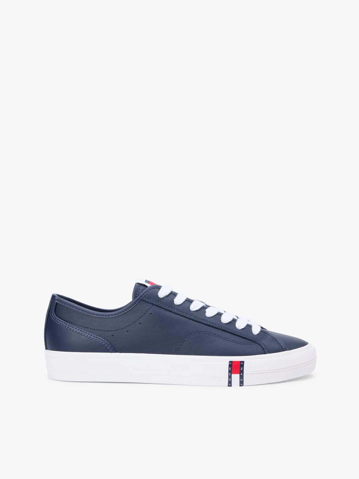Archive Flag Stripe Leather Trainers — Blue