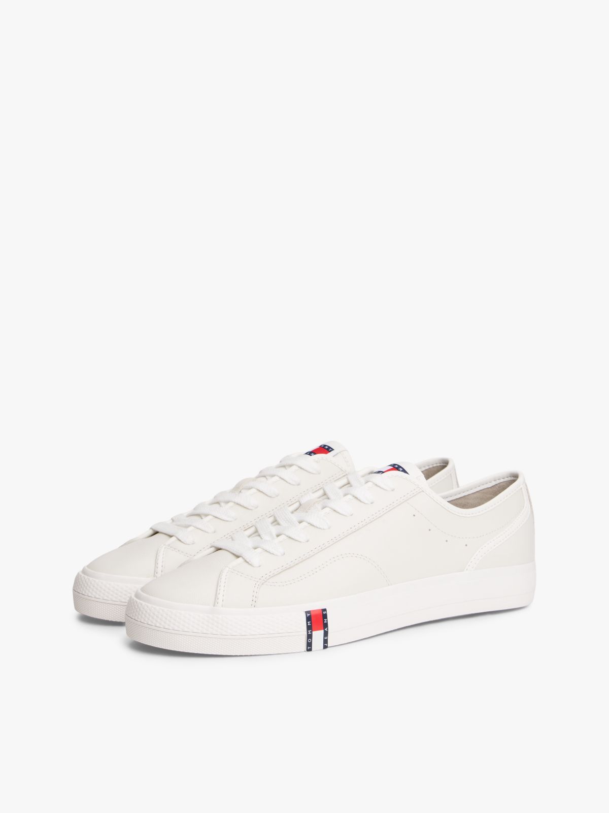 Archive Flag Stripe Leather Trainers — White