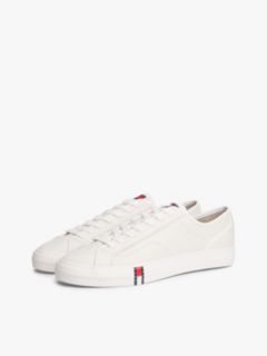 Archive Flag Stripe Leather Trainers — White 2
