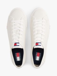 Archive Flag Stripe Leather Trainers — White 3