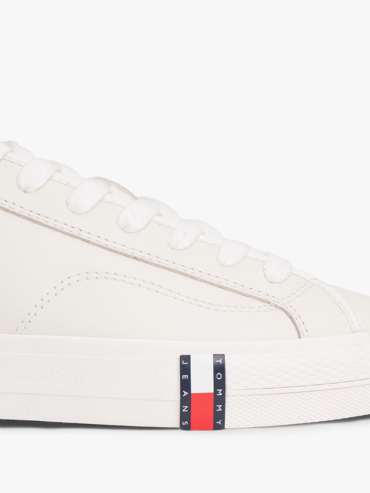 Archive Flag Stripe Leather Trainers — White