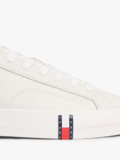 Archive Flag Stripe Leather Trainers — White 6