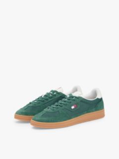 The Greenwich Mixed Texture Trainers — Green 2
