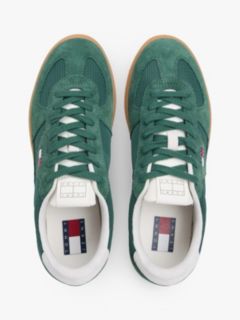 The Greenwich Mixed Texture Trainers — Green 3