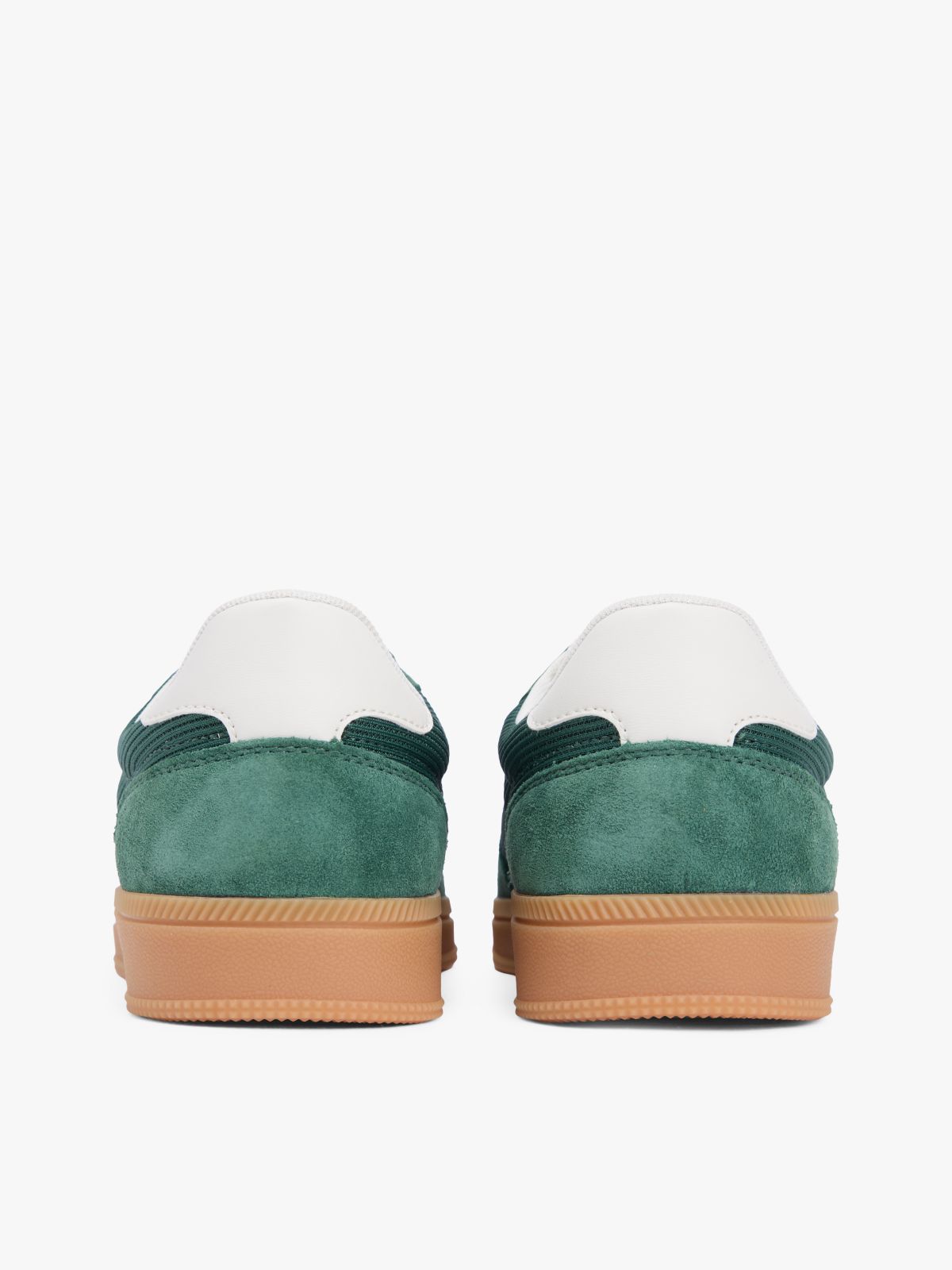 The Greenwich Mixed Texture Trainers — Green
