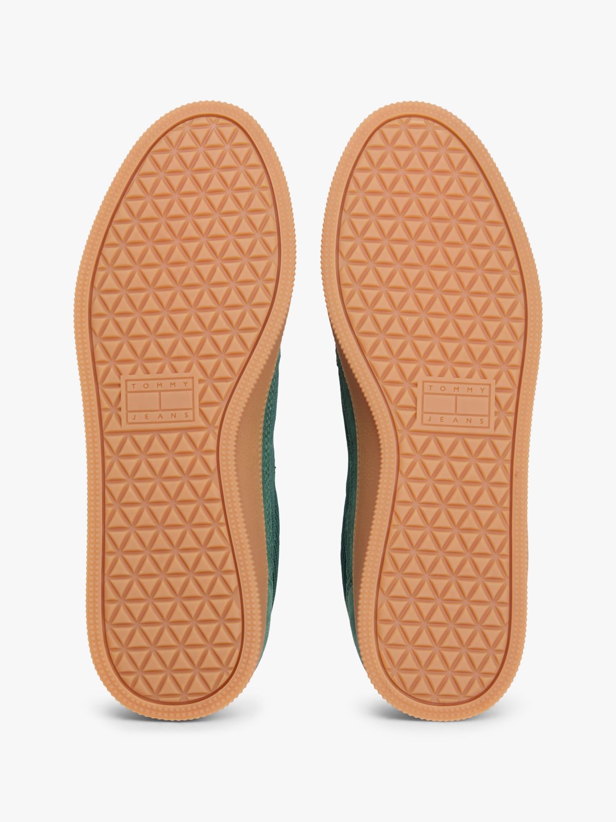 The Greenwich Mixed Texture Trainers — Green