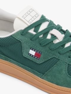 The Greenwich Mixed Texture Trainers — Green 6