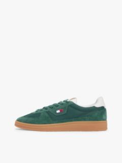 The Greenwich Mixed Texture Trainers — Green 7