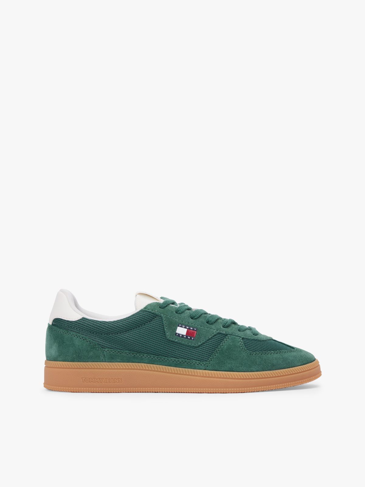 The Greenwich Mixed Texture Trainers — Green
