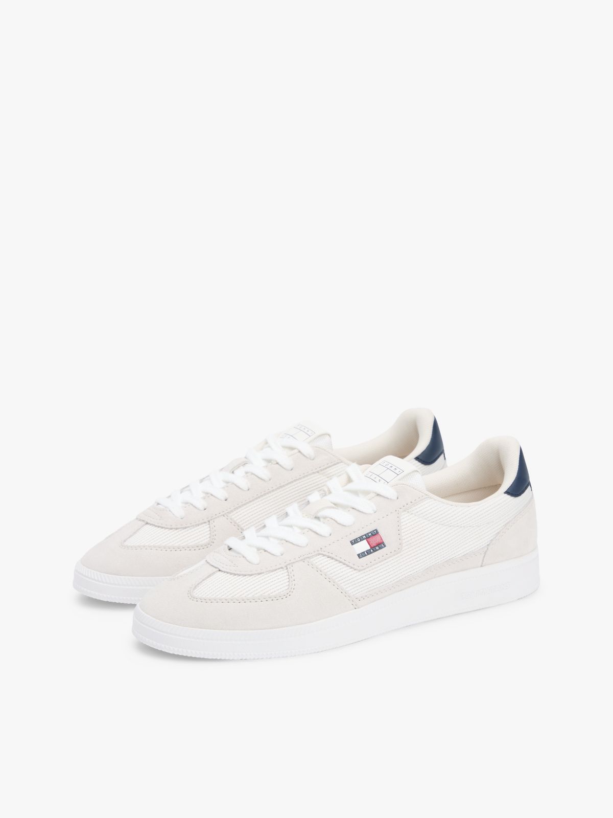 The Greenwich Mixed Texture Trainers — Grey