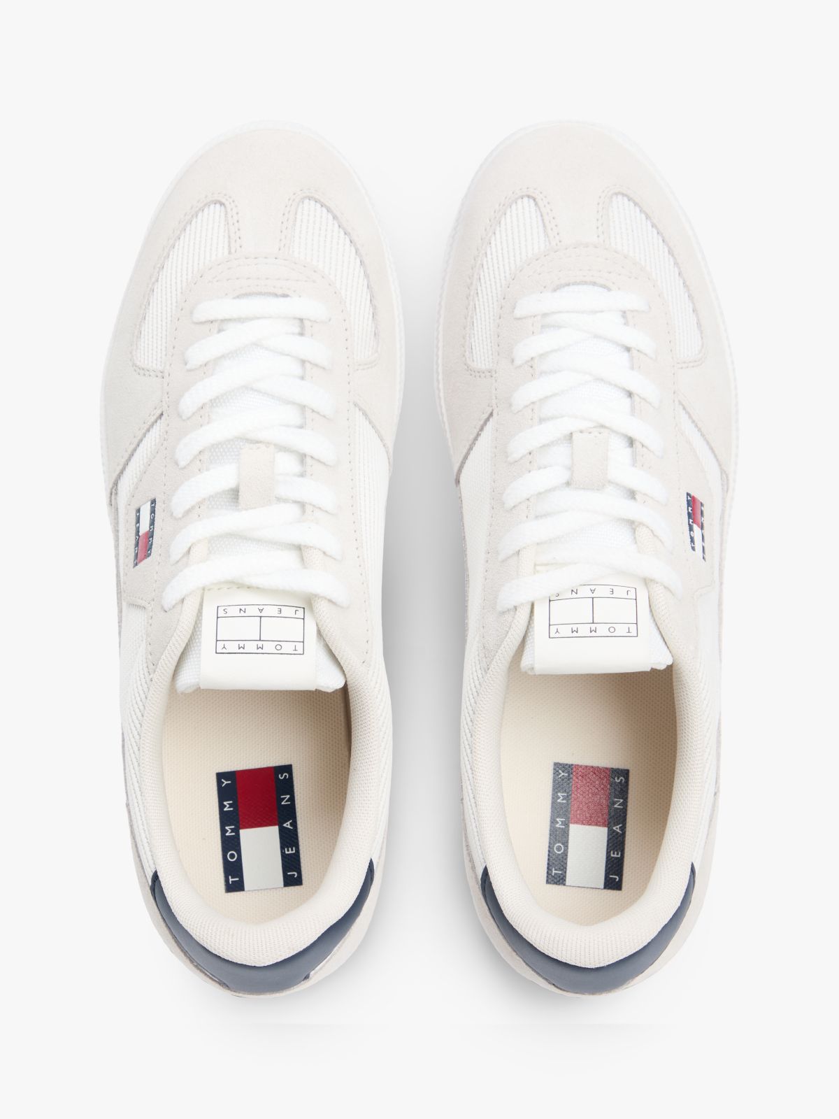 The Greenwich Mixed Texture Trainers — Grey