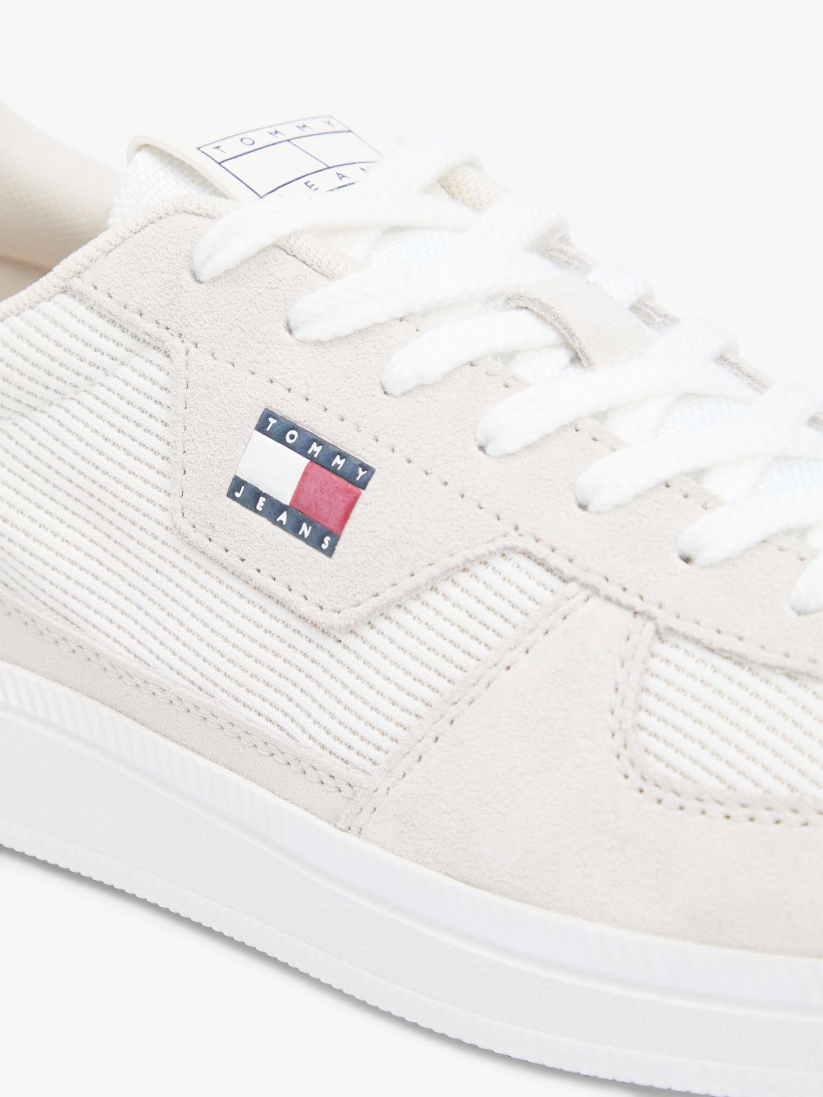 The Greenwich Mixed Texture Trainers — Grey