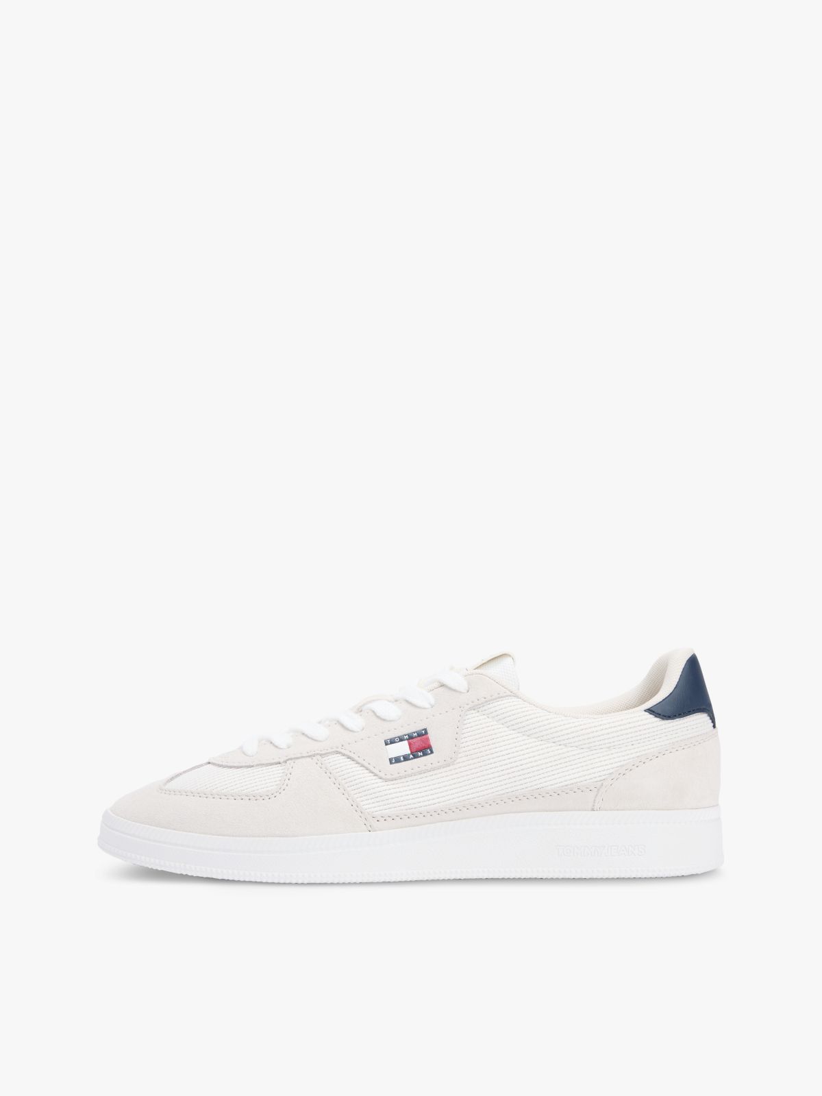 The Greenwich Mixed Texture Trainers — Grey