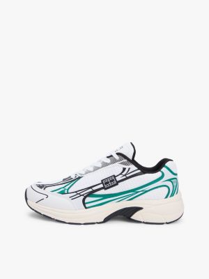 sneakers archive runner bianco da uomini tommy jeans