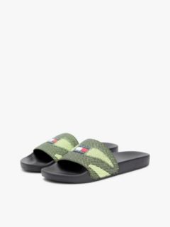 Jacquard Strap Slides — Green 2