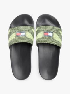 Jacquard Strap Slides — Green 3