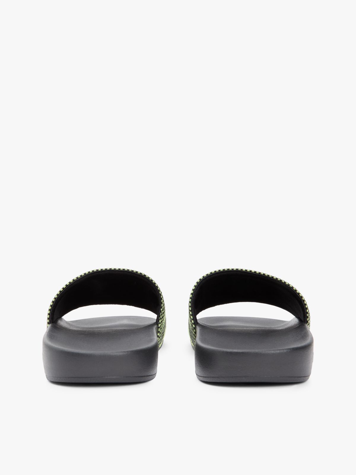 Jacquard Strap Slides — Green
