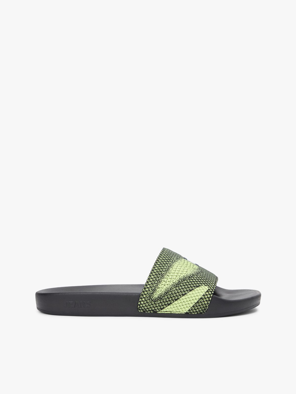 Jacquard Strap Slides — Green