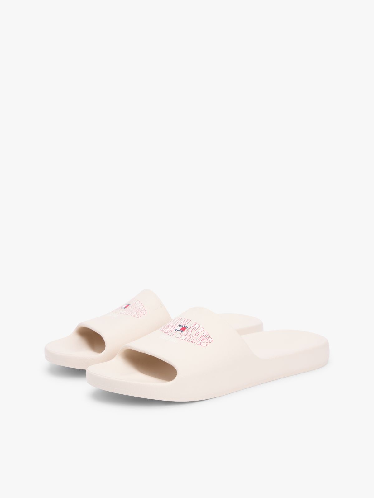 Wavy Flag Logo Slides — Beige