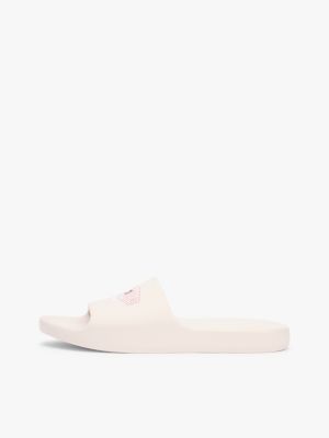 sandali con logo bandierina ondulata beige da uomini tommy jeans