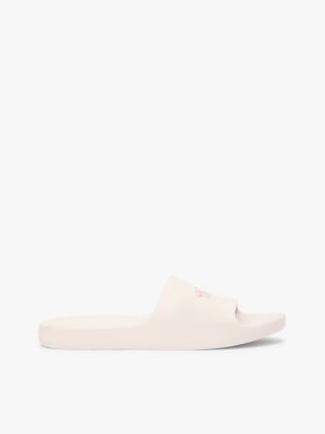 sandali con logo bandierina ondulata beige da uomini tommy jeans