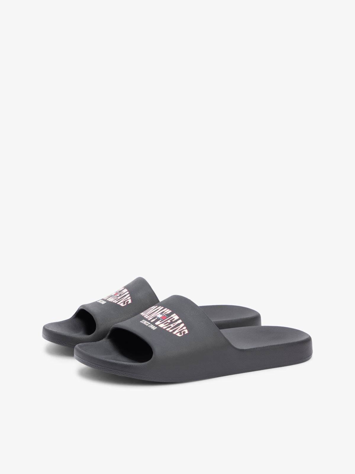 Wavy Flag Logo Slides — Black