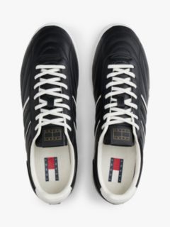 The Greenwich Topstitch Leather Trainers — Black 3