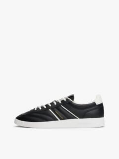 The Greenwich Topstitch Leather Trainers — Black 7