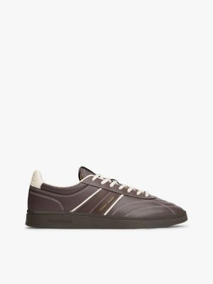 The Greenwich Topstitch Leather Trainers