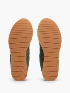 Logo Mixed Texture Trainers — Green 5