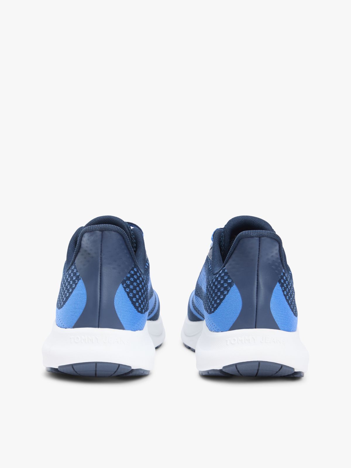 Jacquard Knit Logo Trainers — Blue