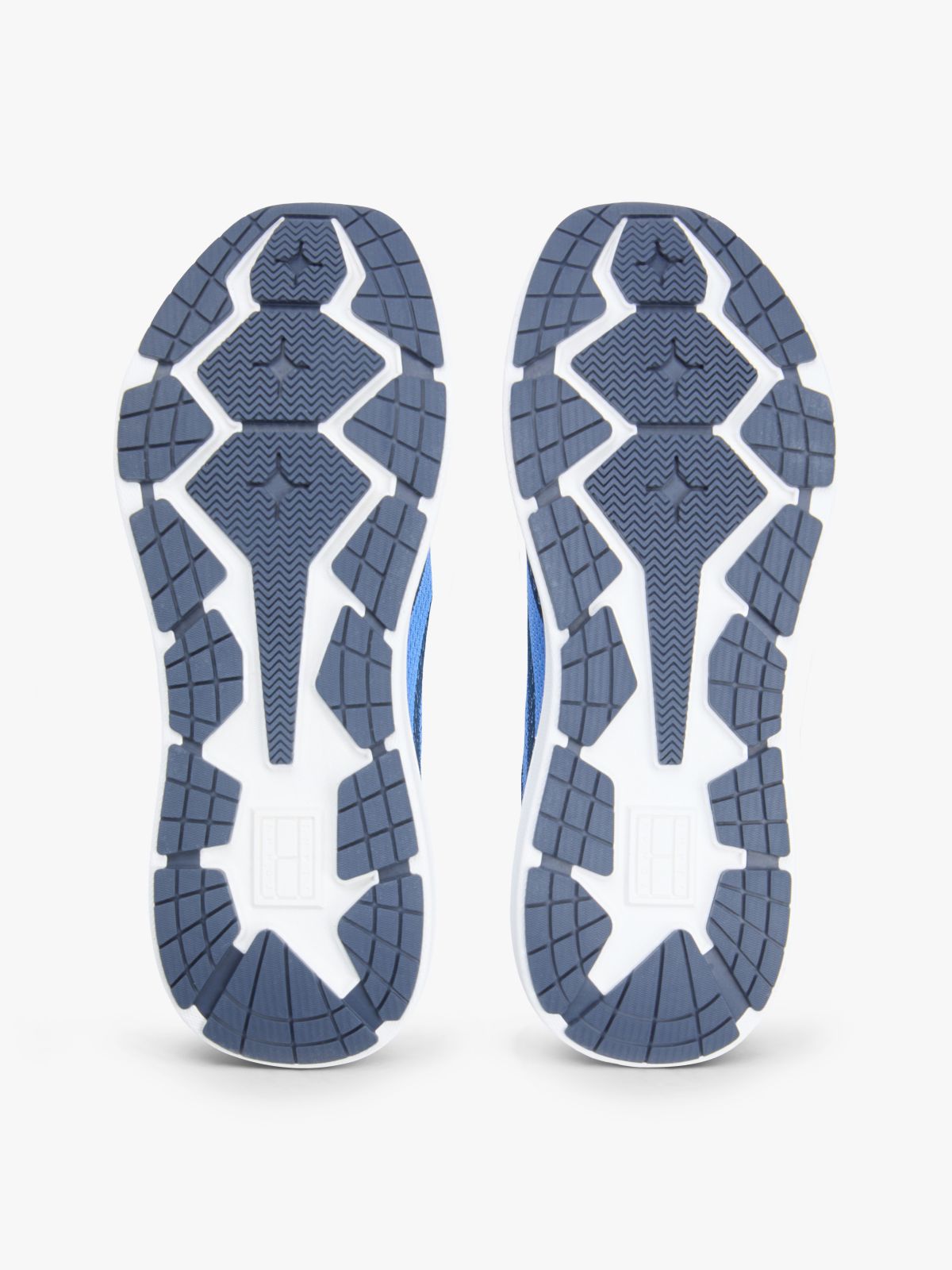 Jacquard Knit Logo Trainers — Blue