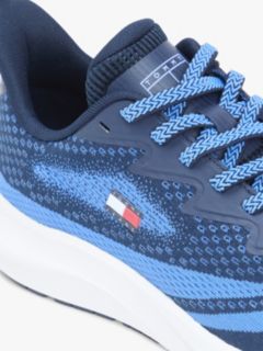 Jacquard Knit Logo Trainers — Blue 6
