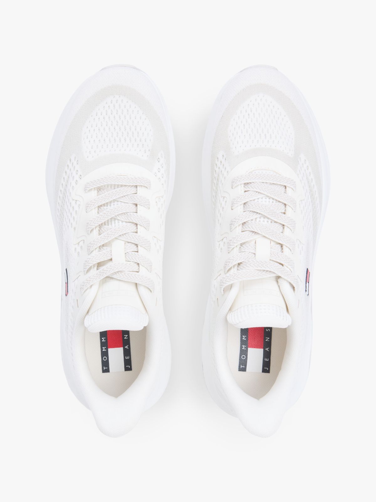 Jacquard Knit Logo Trainers — White