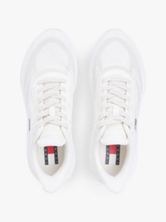 Jacquard Knit Logo Trainers — White 3