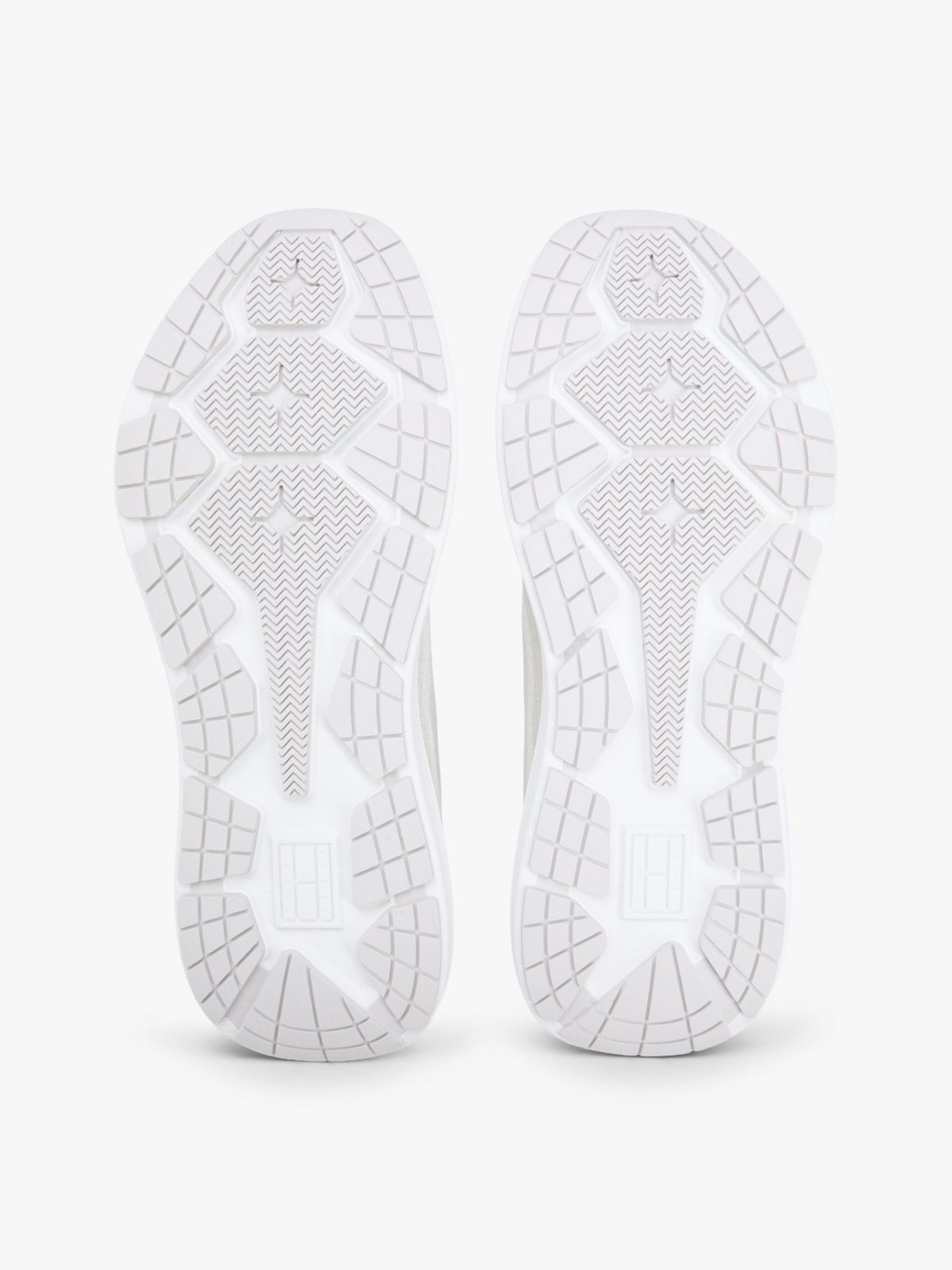 Jacquard Knit Logo Trainers — White