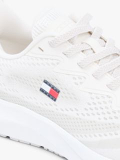 Jacquard Knit Logo Trainers — White 6