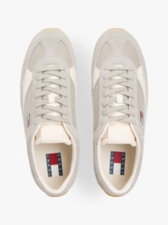 Suede Mixed Texture Archive Runner Trainers — Beige 3