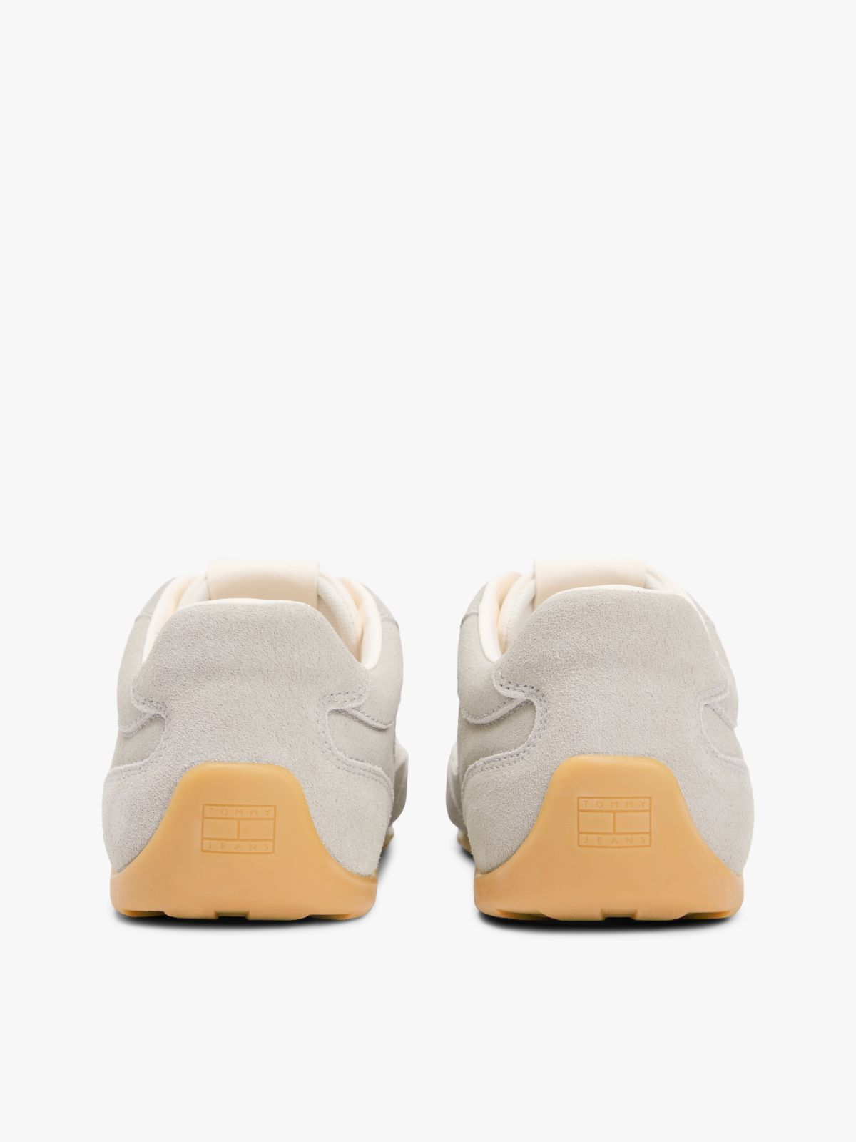 Suede Mixed Texture Archive Runner Trainers — Beige