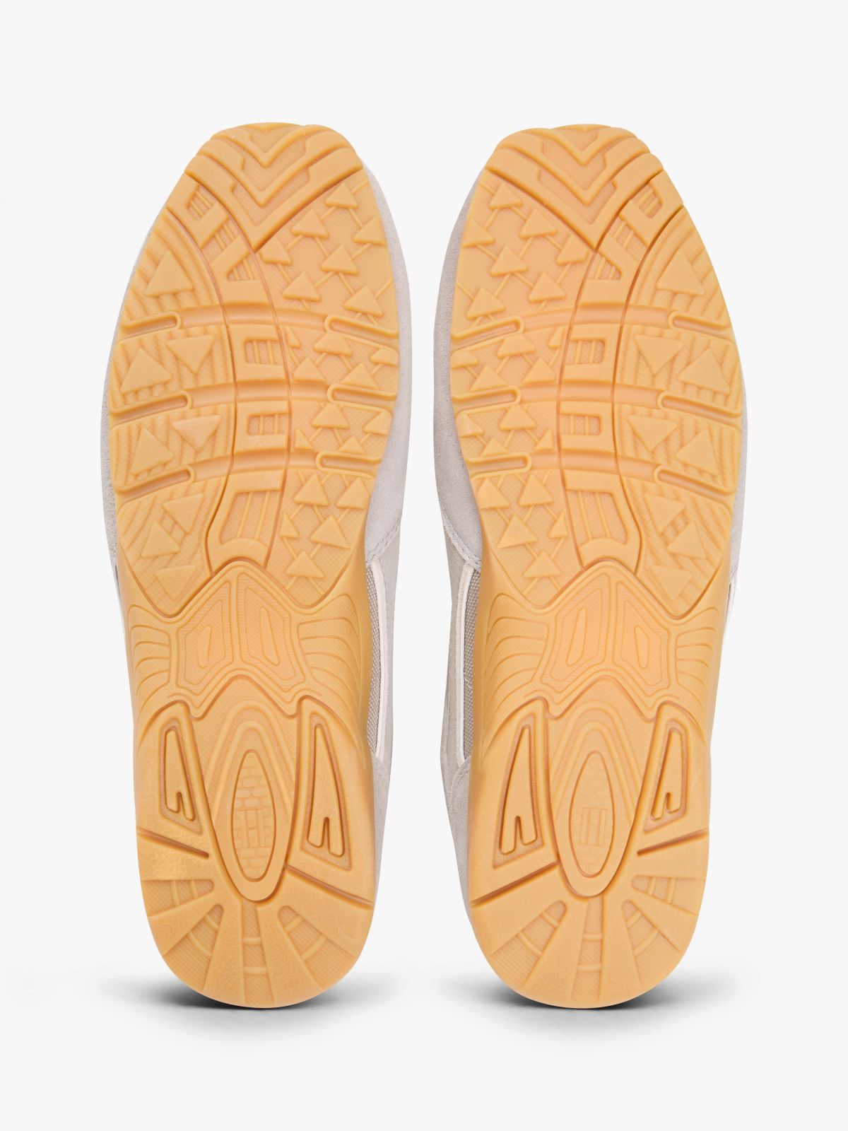 Suede Mixed Texture Archive Runner Trainers — Beige