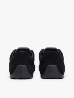 Suede Mixed Texture Archive Runner Trainers — Black 4