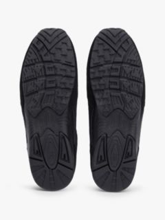 Suede Mixed Texture Archive Runner Trainers — Black 5