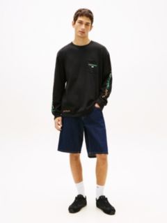 Suede Mixed Texture Archive Runner Trainers — Black 8
