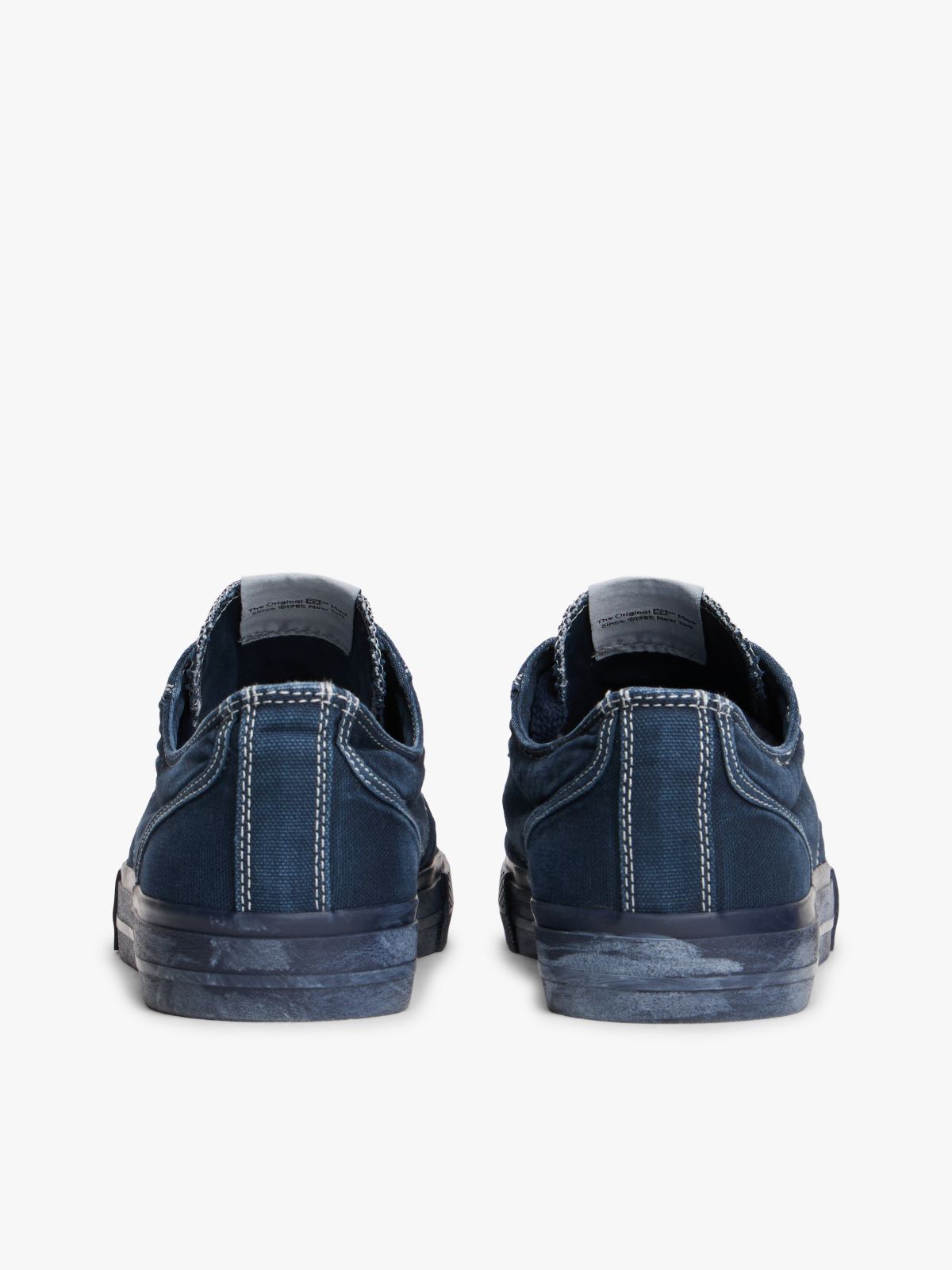 Archive Flag Stripe Washed Canvas Trainers — Blue