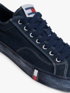 Archive Flag Stripe Washed Canvas Trainers — Blue 6