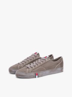 Archive Flag Stripe Washed Canvas Trainers — Brown 2