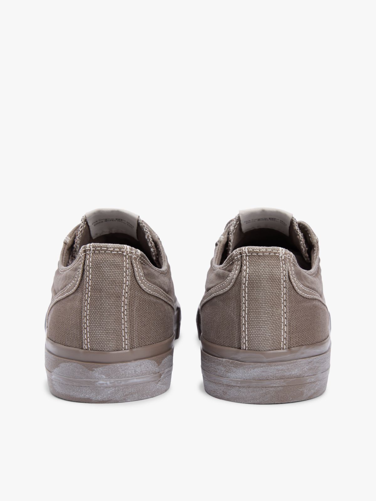 Archive Flag Stripe Washed Canvas Trainers — Brown