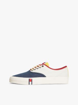 multi archive canvas-sneaker mit color block-design für herren - tommy jeans