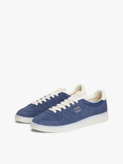 The Greenwich Metallic Logo Suede Trainers — Blue 2